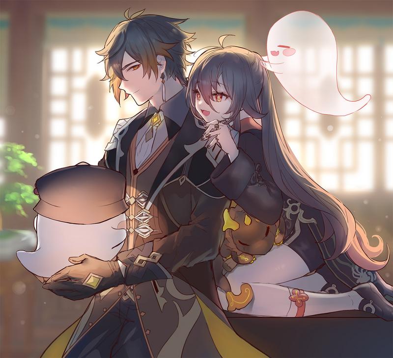 钟离和胡桃美图