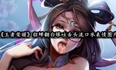 貂蝉翻白眼吐舌头流口水表情图片