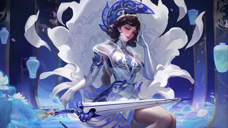 王者荣耀露娜瓷语鉴心皮肤p图闭眼享受