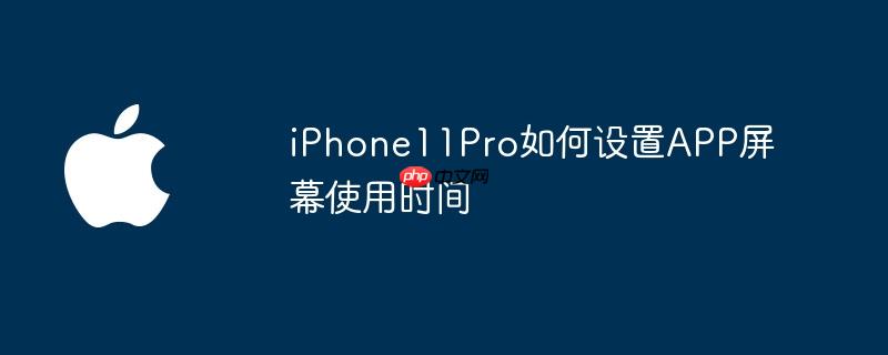 iPhone11Pro如何设置APP屏幕使用时间