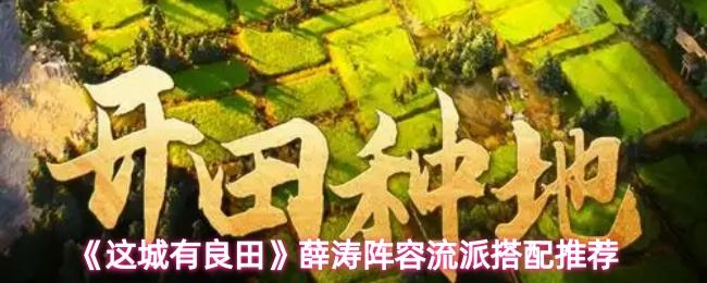 这城有良田薛涛阵容怎么搭配