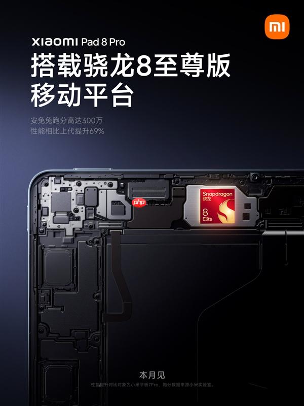 小米平板8 Pro官宣搭载骁龙8至尊版：性能提升69%