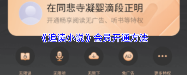 追读小说怎么开通会员