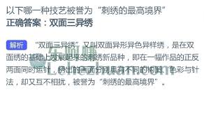 刺绣的最高境界是哪种技艺