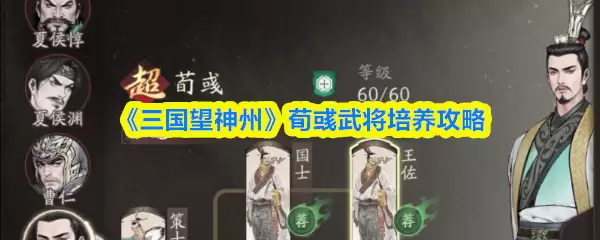 三国望神州荀彧技能怎么样
