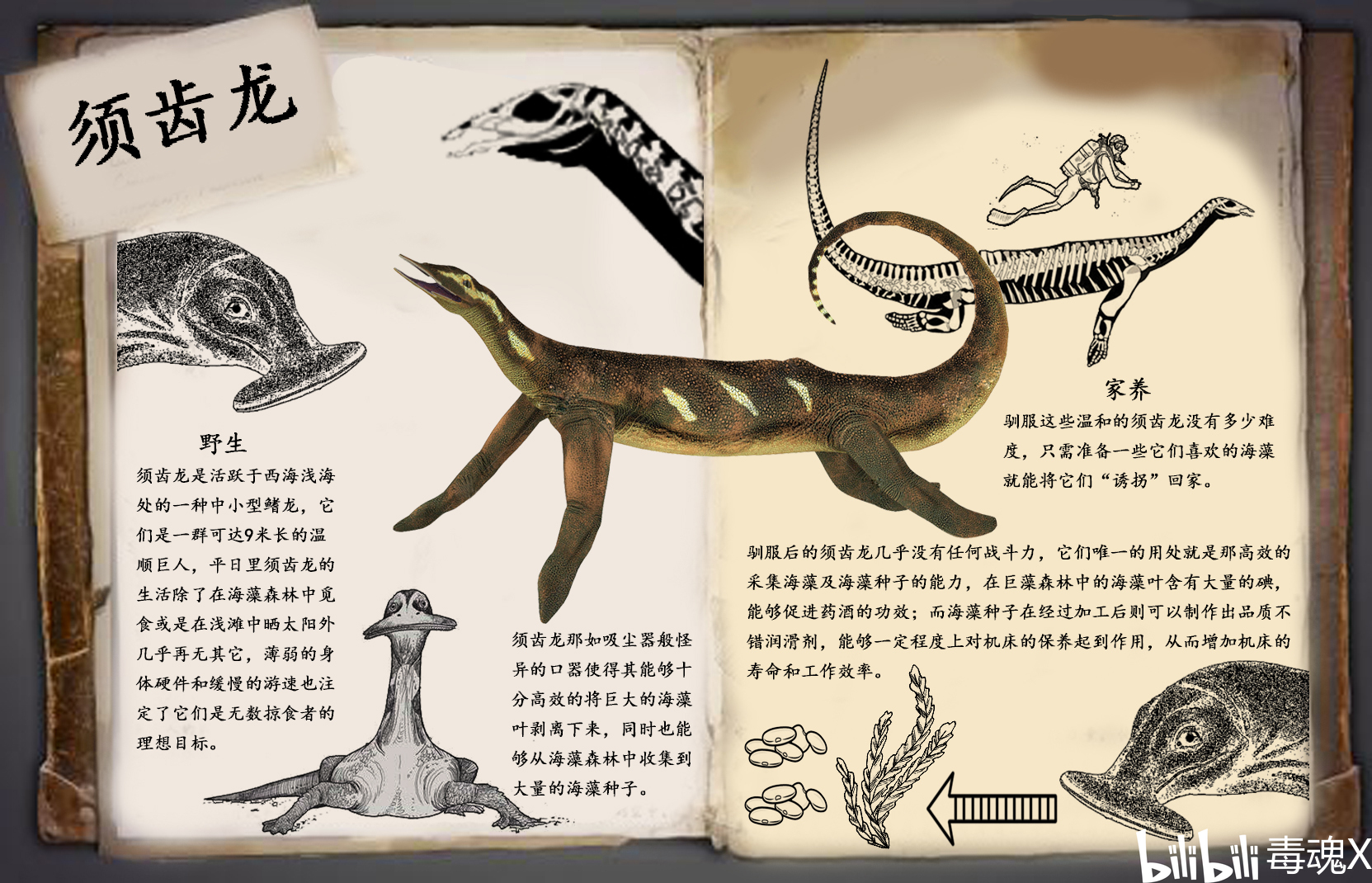 方舟自创生物 须齿龙