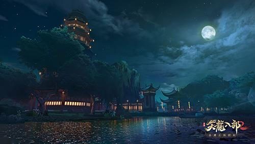 烛火阑珊清幽月色《天龙八部2》手游姑苏夜景曝光