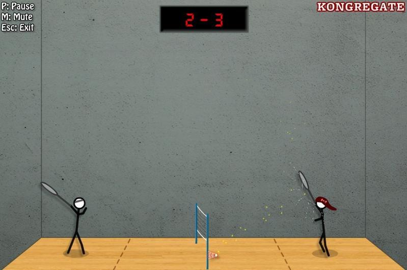 火柴人打羽毛球