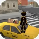 火柴人穿梭城市