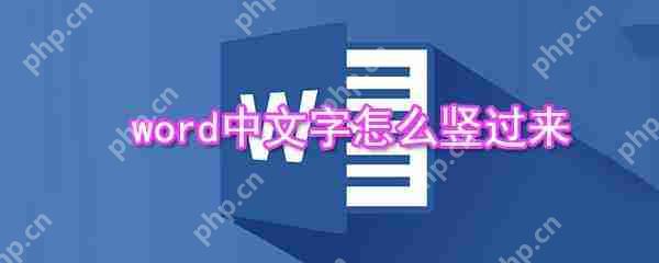 word中文字怎么竖列排布？word中文字竖列排布方法分享