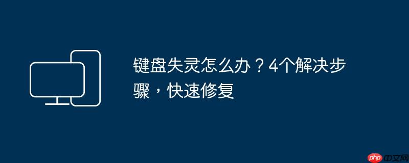 键盘失灵怎么办？4个解决步骤,快速修复