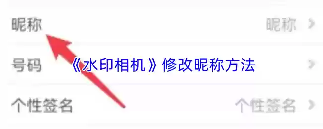 水印相机怎么改名字