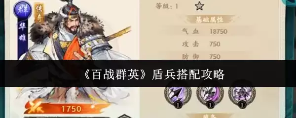 百战群英盾兵搭配指南：高效防守阵容实战攻略