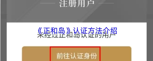 正和岛认证怎么做？App实名认证完整流程指南