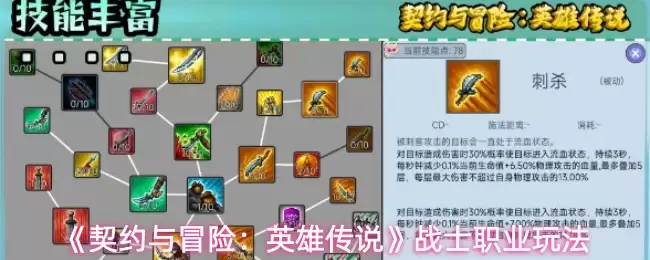 契约与冒险英雄传说：战士职业玩法详解