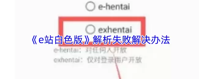 解析失败？3步解决E站白色版常见问题