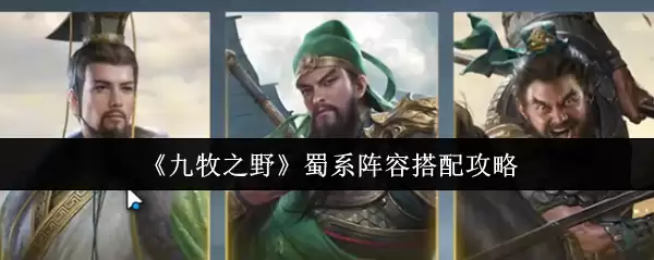 蜀系阵容搭配攻略：九野中蜀国阵容高效搭配思路