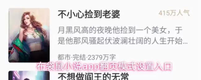 布袋鼠小说APP翻页模式设置教程：入口与步骤详解