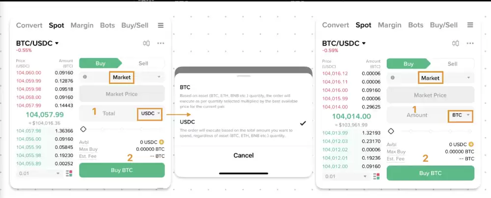现货交易中的不同订单类型有什么区别？