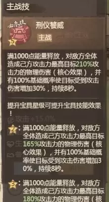 邢仪饕纹砖主战技能效果