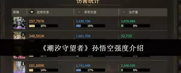 孙悟空的真实强度如何？潮汐守望者孙悟空强度深度解析