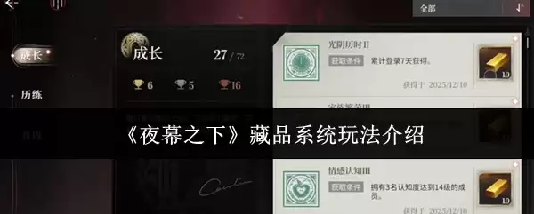 藏品系统玩法指南：夜幕下的藏与寻攻略