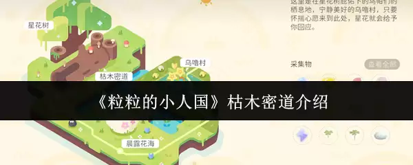 枯木密道怎么样？探索《粒粒的小人国》枯木密道全攻略