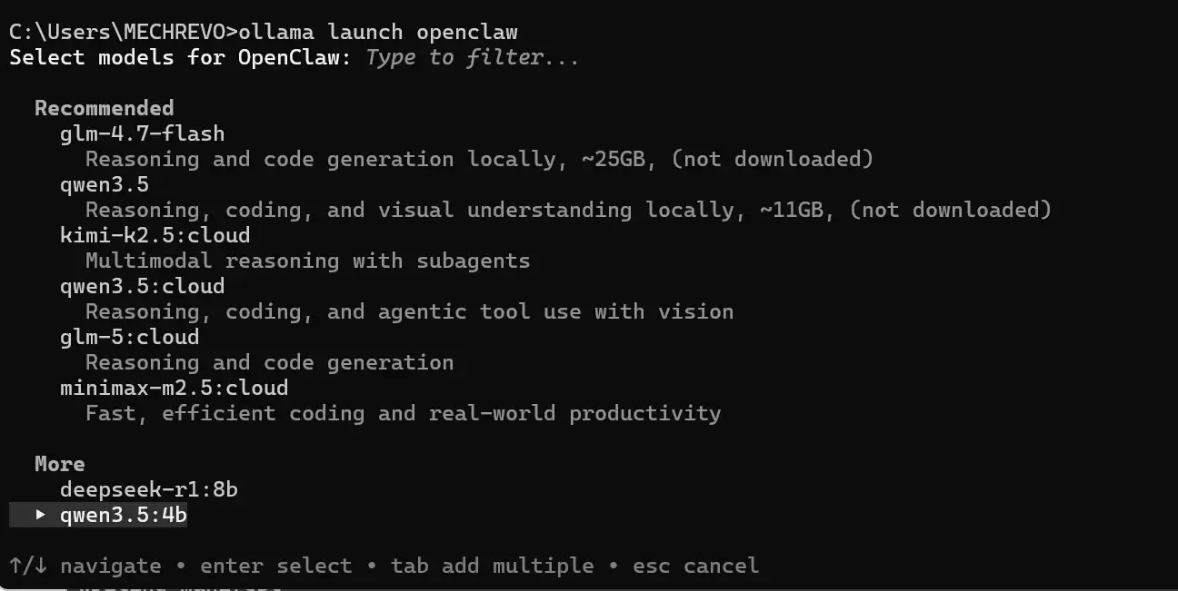 openclaw修改本地模型