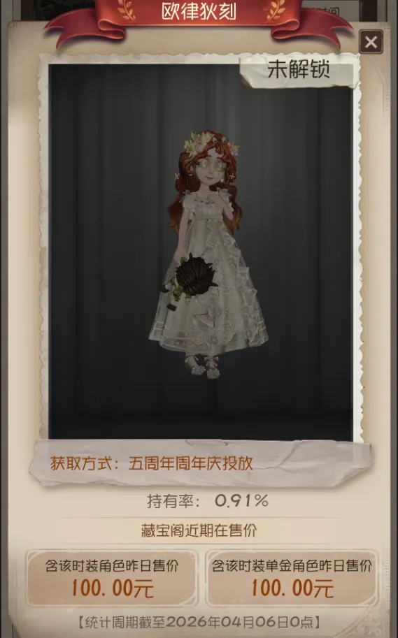 第五人格 | 周年庆持有率爆涨的4款皮肤！