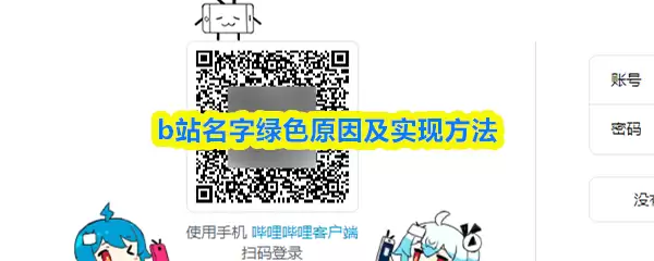 b站名字绿色什么意思
