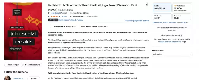 亚马逊在Kindle商店推出无DRM识别功能 可购无加密电子书