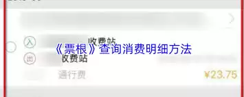 票根如何查询消费明细