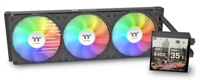 曜越推出 LB360 Ultra ARGB Sync 水冷：3.95" 480p 方屏 单体风扇