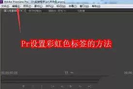 Pr如何设置彩虹色标签