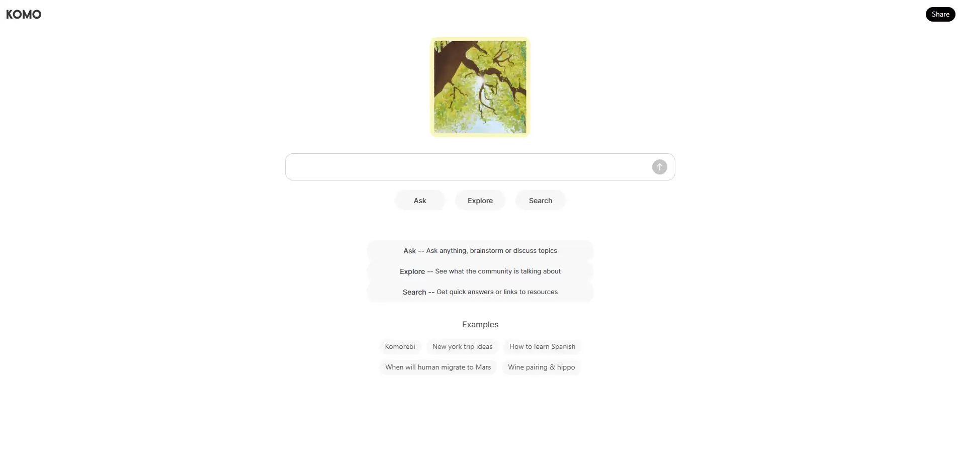 Komo : Komo 是一个 AI 驱动的私密、快速、无广告的搜索引擎，帮助用户快速找到所需信息。