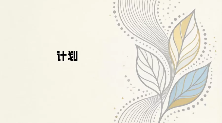 计划