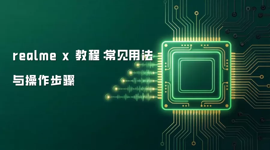 realme x 教程：常见用法与操作步骤