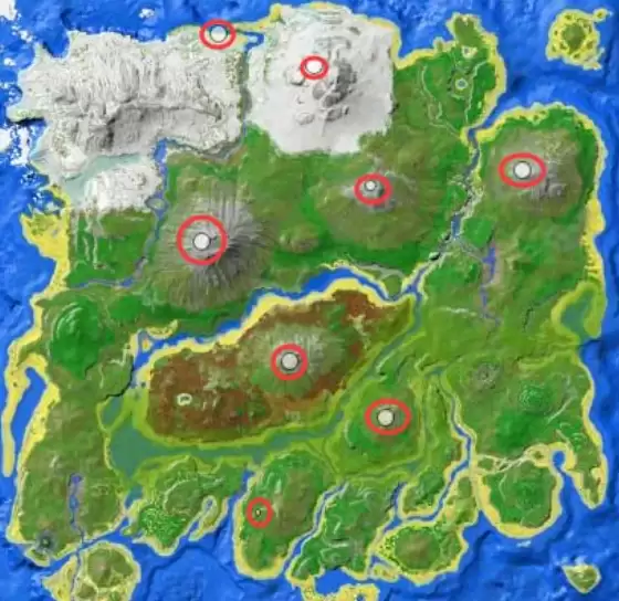 《方舟：生存进化》水晶分布图一览