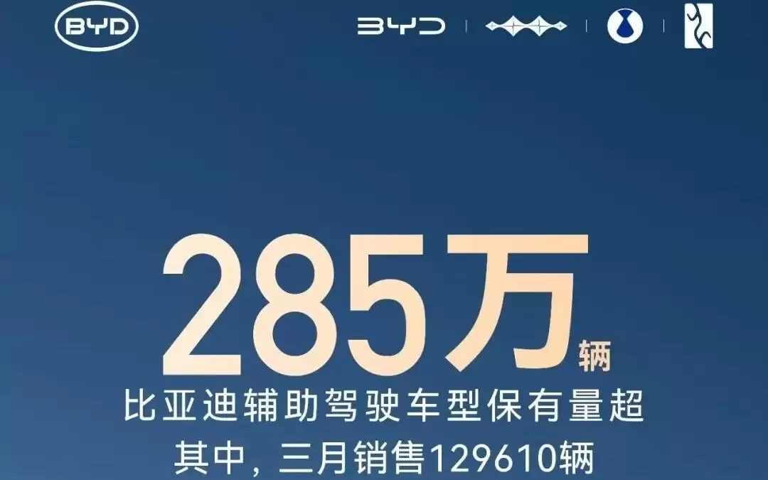 比亚迪：辅助驾驶车型保有量超285万辆