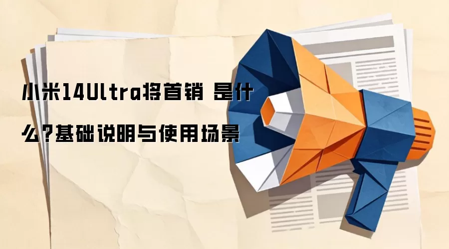 小米14Ultra将首销 是什么？基础说明与使用场景
