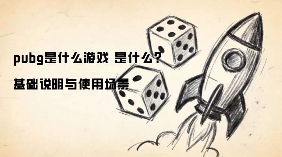 pubg是什么游戏 是什么？基础说明与使用场景