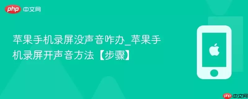 苹果手机录屏没声音咋办_苹果手机录屏开声音方法【步骤】