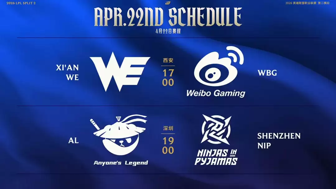 《英雄联盟》2026LPL第二赛段常规赛组内赛4月19日赛果以及赛程预告