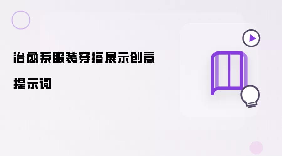 治愈系服装穿搭展示创意提示词