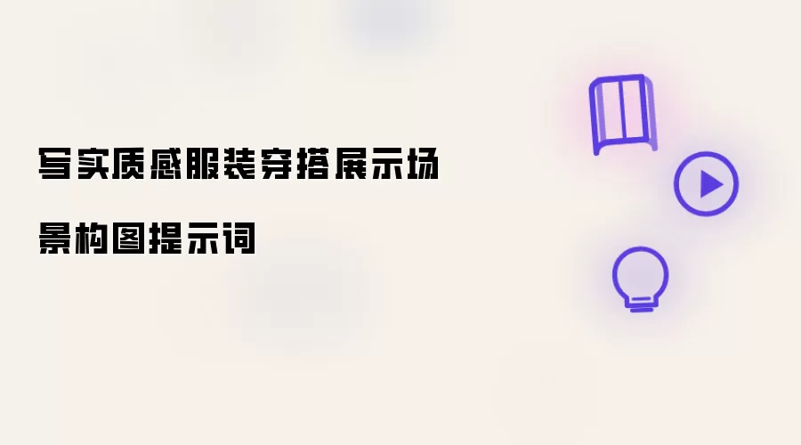 写实质感服装穿搭展示场景构图提示词