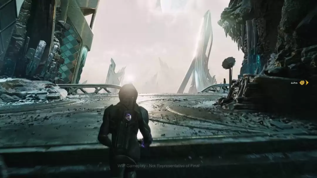 类《质量效应》游戏《大迁离》曝30秒实机视频 俯瞰矗立千年的冰封遗迹