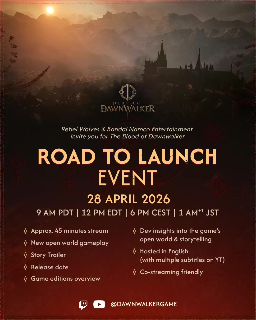 《黎明行者之血》发布会4月29日召开 发售日、PC配置将公开