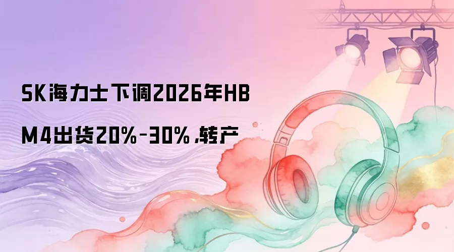 SK海力士下调2026年HBM4出货20%–30%，转产