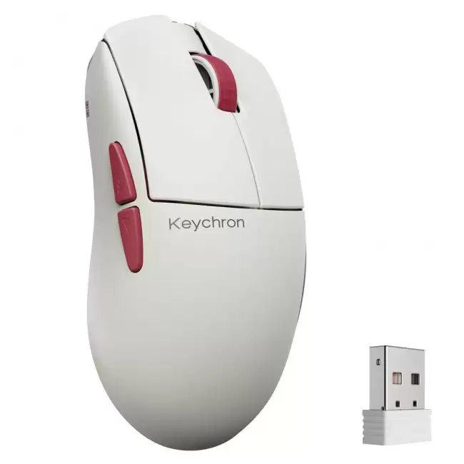 Keychron 推出 G4 鼠标：复古白红 PAW3950 55g 8kHz