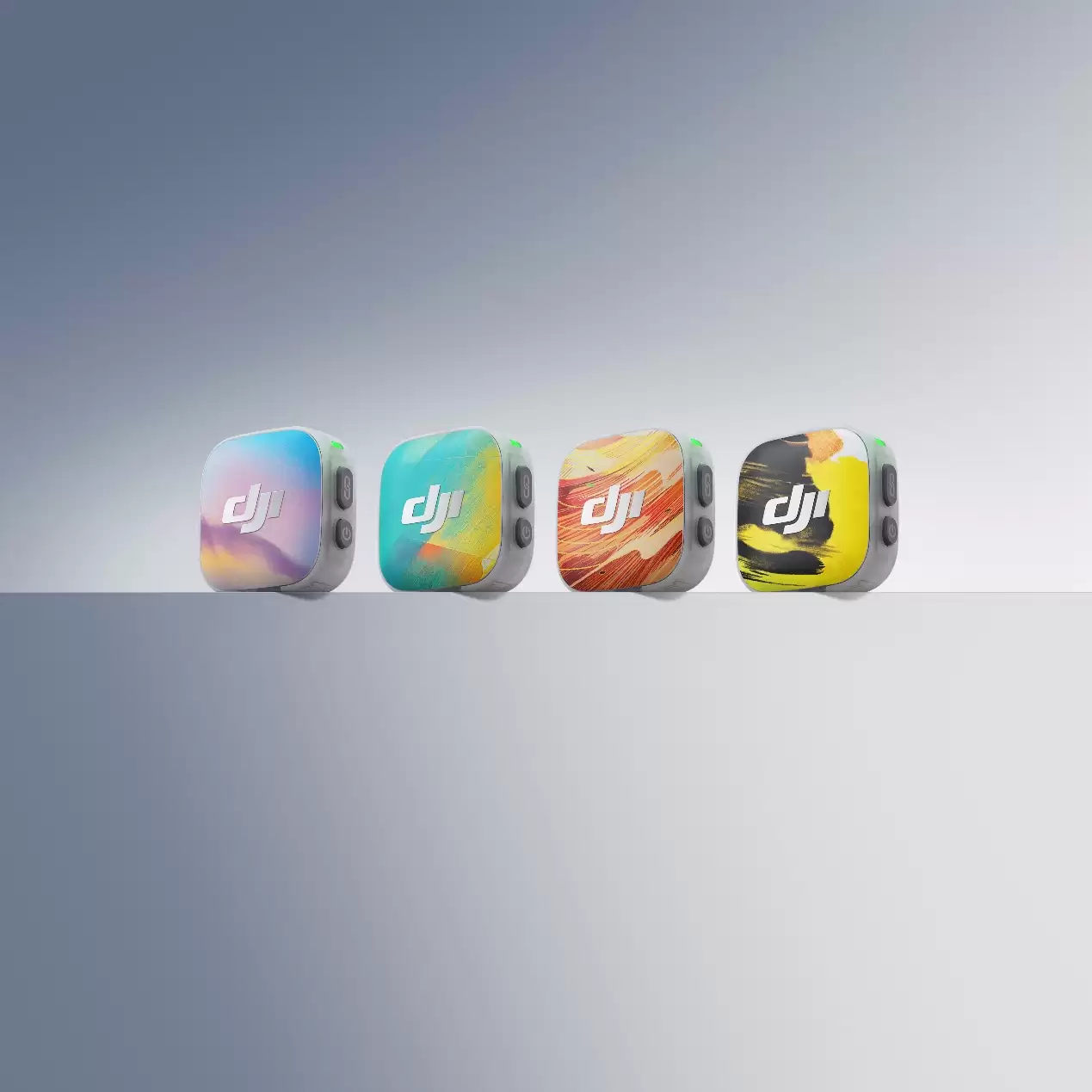 大疆携手艺术家倪传婧推“时光”磁吸前盖，四色插画赋能麦克风艺术新表达